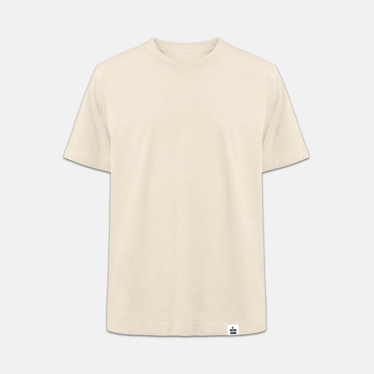 Nachhaltiges oversized Unisex T-Shirt von Natura Umbra in Natural Raw – Stanley/Stella Freestyler als Front Ghost-Mockup.