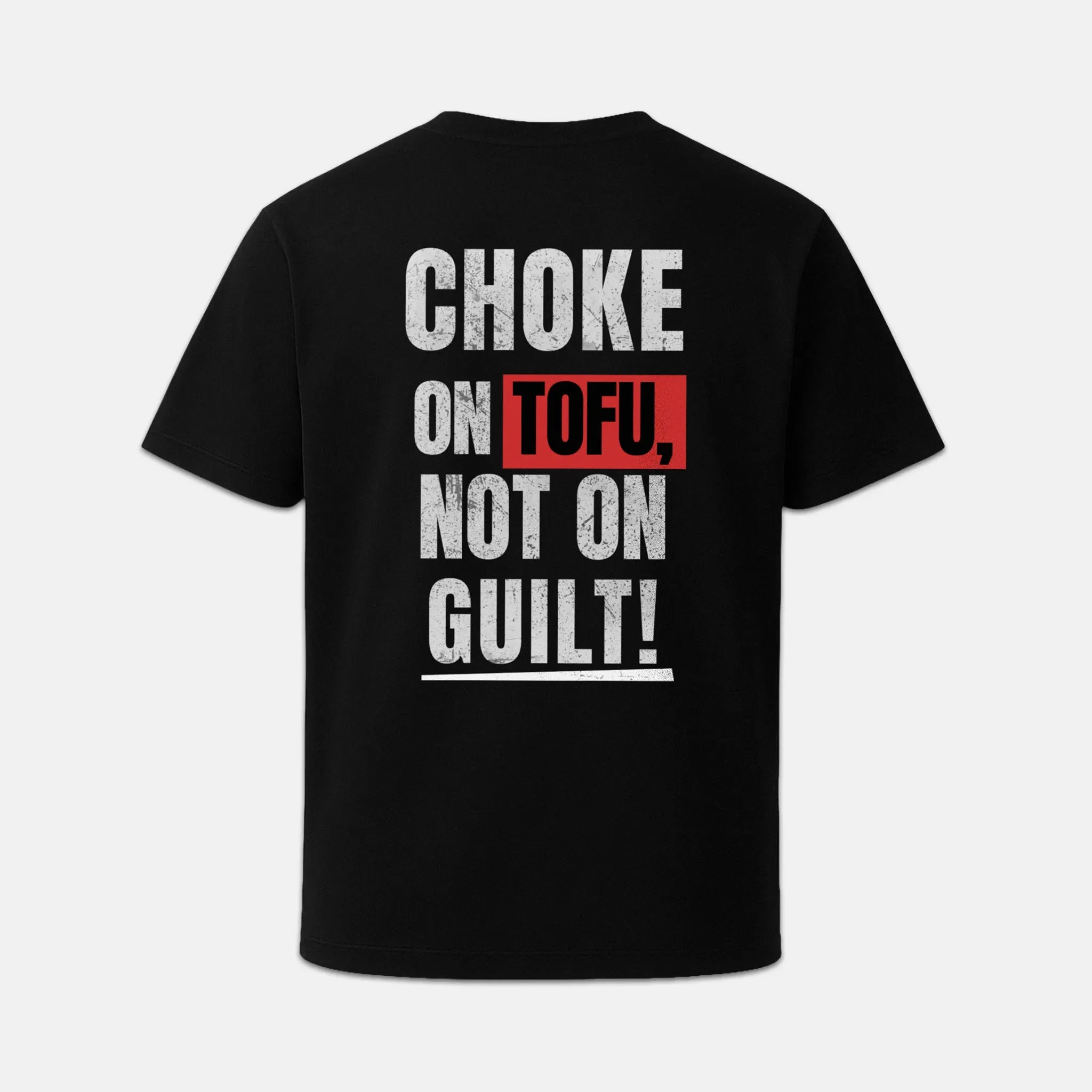 Nachhaltiges Unisex T-Shirt in Schwarz von Natura Umbra – Stanley/Stella Creator 2.0 mit Backprint „Extinct means Forever“, dargestellt als Ghost-Mockup.