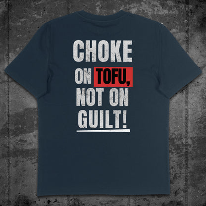 Nachhaltiges Unisex T-Shirt in French Navy von Natura Umbra mit Backprint „Extinct means Forever“ – Flatlay des Stanley/Stella Creator 2.0.