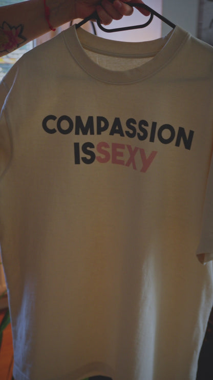 Compassion is Sexy T-Shirt 240 gsm Oversize | GOTS Organic Cotton Heavyweight Statement